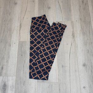 K-DEER Black and Tan Patterned Leggings Size XS